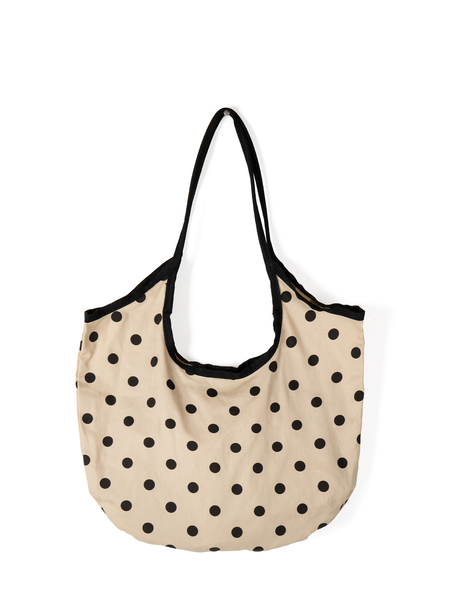 2025 Korean-Style Niche Large-Capacity Tote With Polka Design Simple Versatile Literary Handbag And Shoulder Bag For Women High-End Sense