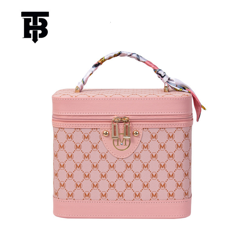 TB BHULAMTE Free Shipping New Designer Women's Bag 2025 Retro Large Capacity Makeup Bag Multi Functional Makeup Storage Box Portable Waterproof H