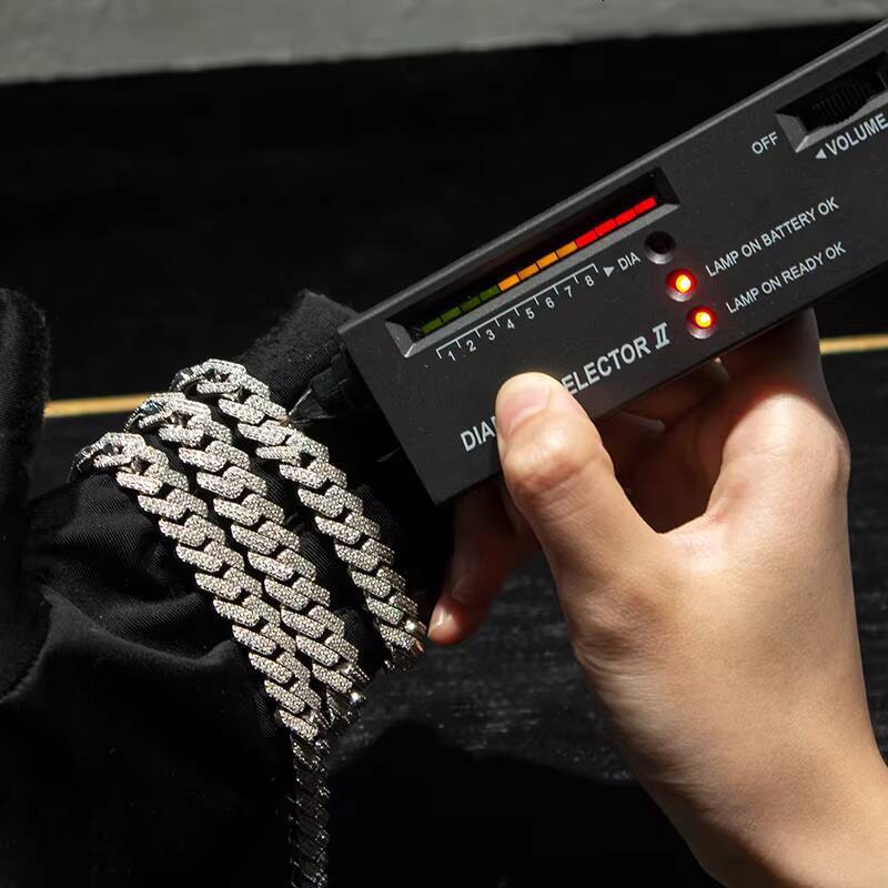 Pass Diamond Tester 8mm 10mm 12mm Width 925 Silver Ice Out Moissanite Diamond Cuban Link Chain for Hip Hop Jewelry