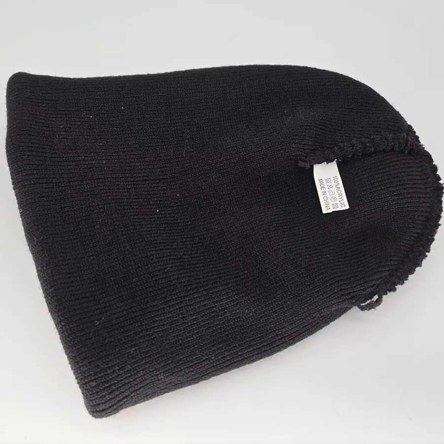 Embroide Fleur De Lis Pattern Beanies Knitted hats Winter thick cs Men Wen Adt Cs Warmer Bonnet hat Y250920