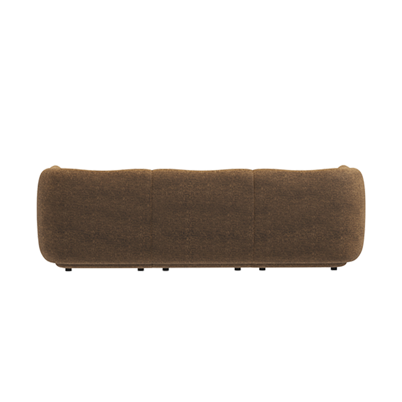 Living Room Furniture Opulent Brown Three - Seater Wave - inspired Sofa, Redefine Your Living Room Luxury