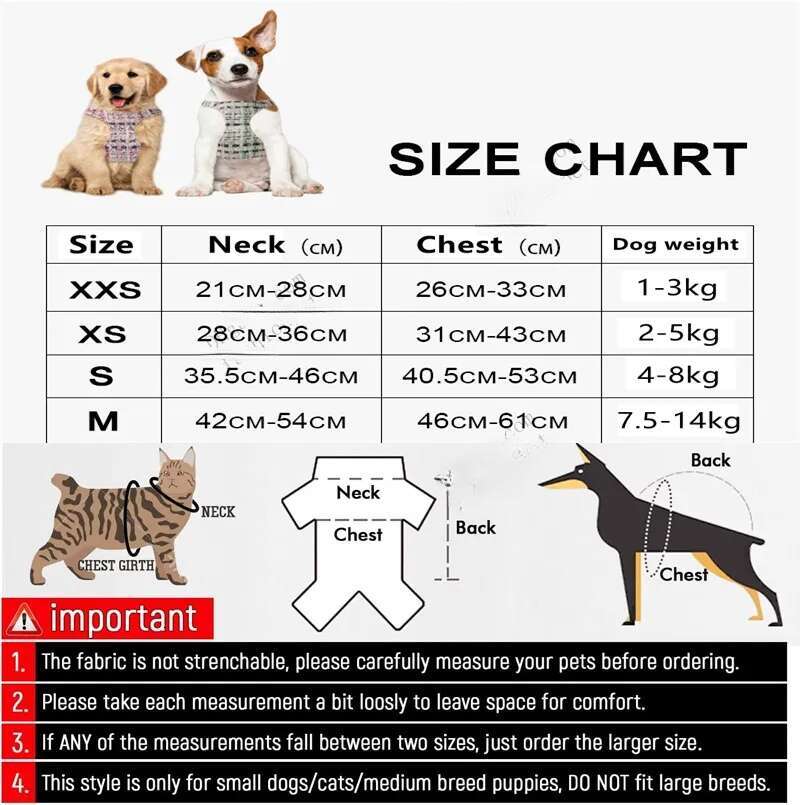 2025 new Suede Material No Pull Dog Leash Set- Soft Lightweight Fresh Style Pattern Puppy Harness, Adjustable Step-in Pet Harness for Small