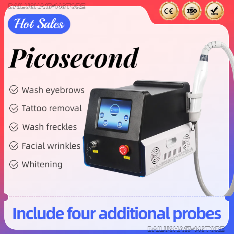 Picosecond Nd Yag Laser Tattoo Removal Machine 1320nm 1064nm 755nm 532nm Carbon Peeling Skin Whitening Pigment Freckle Treatment