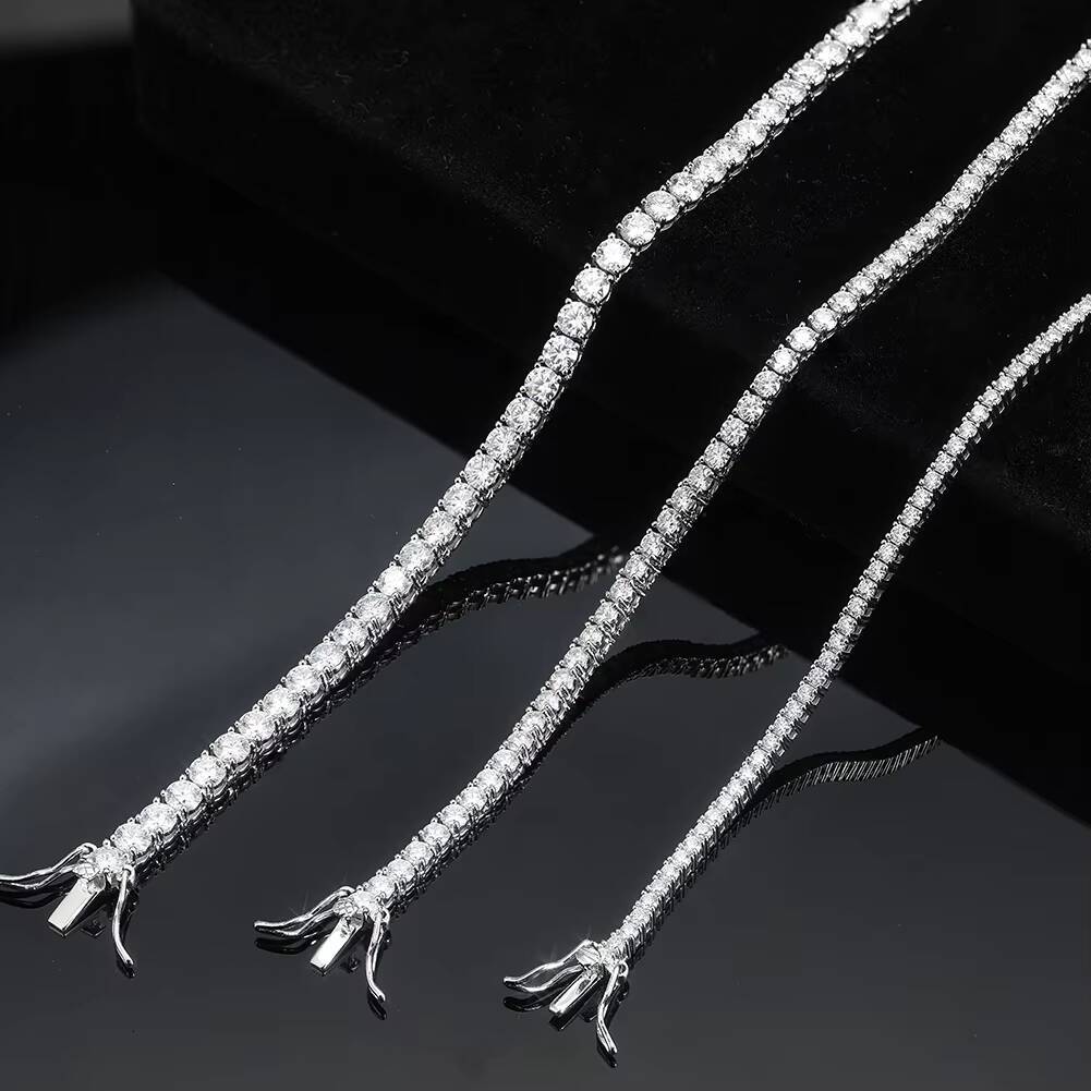 Cheapest Price SizeMoissanite Diamond Tennis Chain Necklace Bracelet Hip Hop Iced Out Jewelry VVS Moissanite Chain