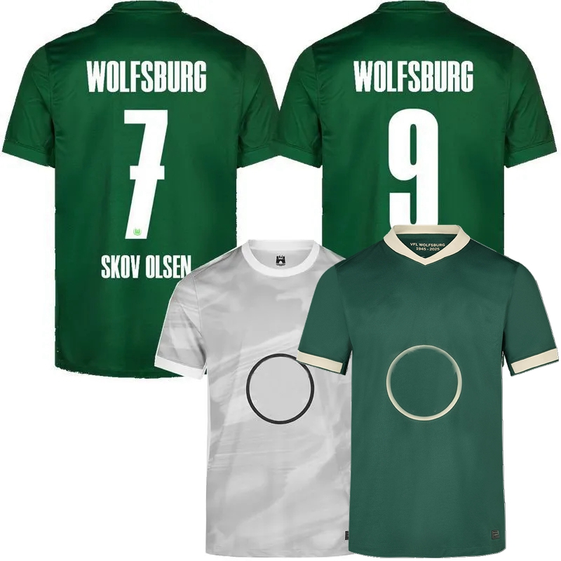 2025 2026 Wolfsburg VFL Soccer Jerseys ERIKSEN AMOURA ARNOLD KOULIERAKIS SVANBERG MAEHLE SKOV OLSEN MAJER WIND WIMMER LINDSTROM 25 26 Football shirts