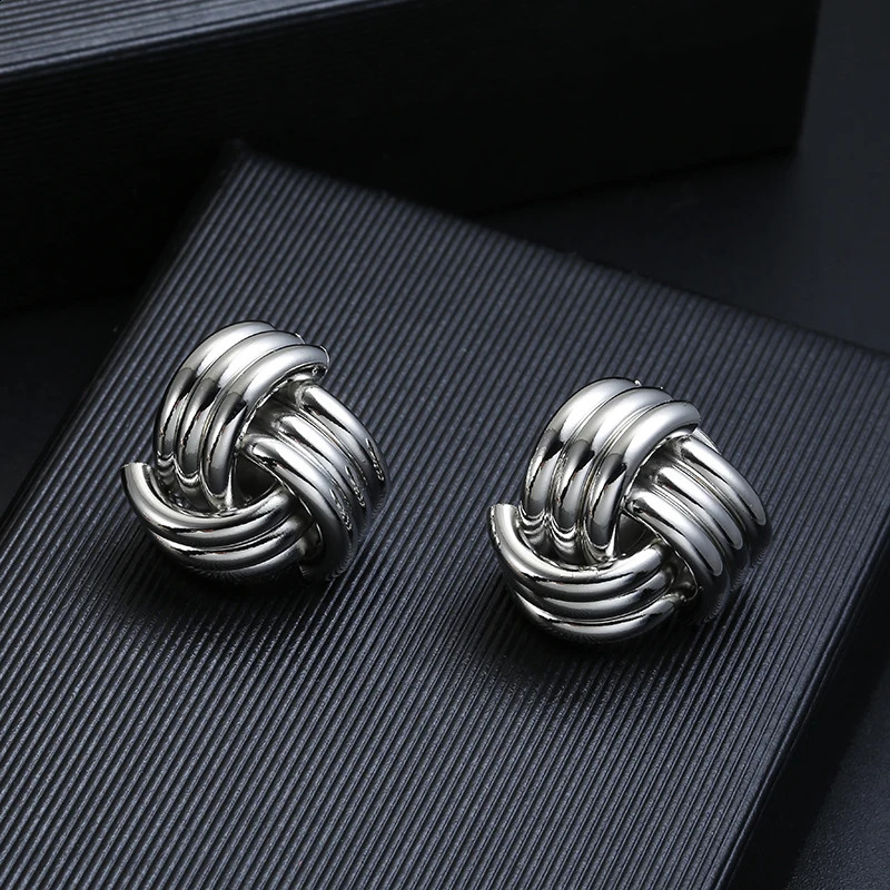 Vintage Non Pierced Clip on Earrings Ear Clips Gold Geometric Metal Earring for Women Wedding Party Bijoux Brincos Jewelry 250920