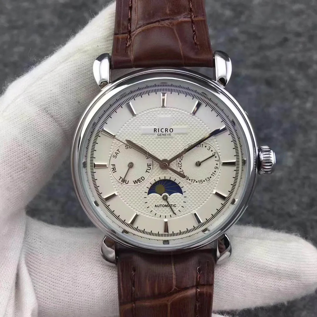 luxury mens watch designer watches high quality watch Brown Leather Fashion Mechanical watch Men's Automatic Movement Sports Watches