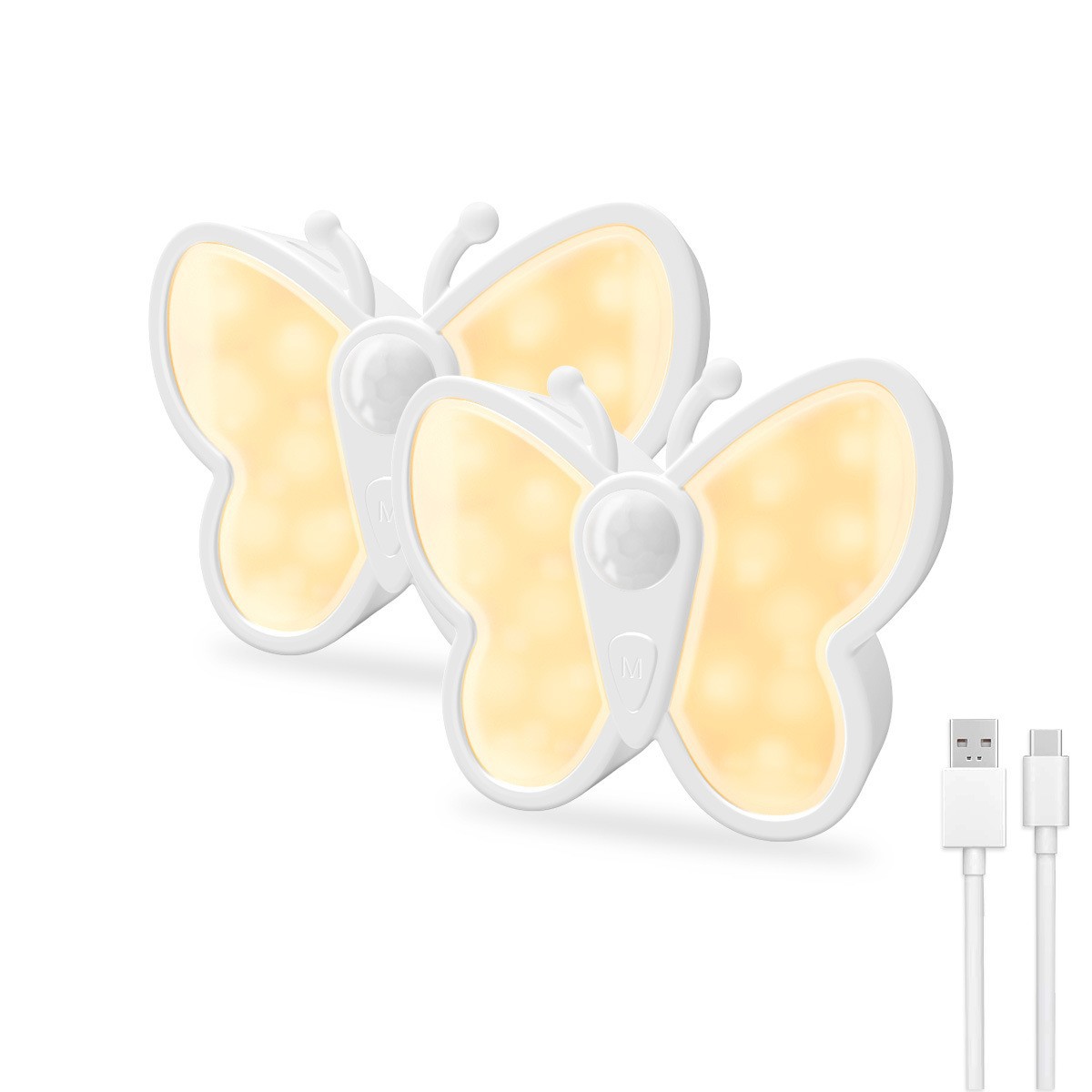 FireOnSky Butterfly 3 - Color Motion Sensor Night Light, USB Rechargeable & Magnetic Installation-HCP258
