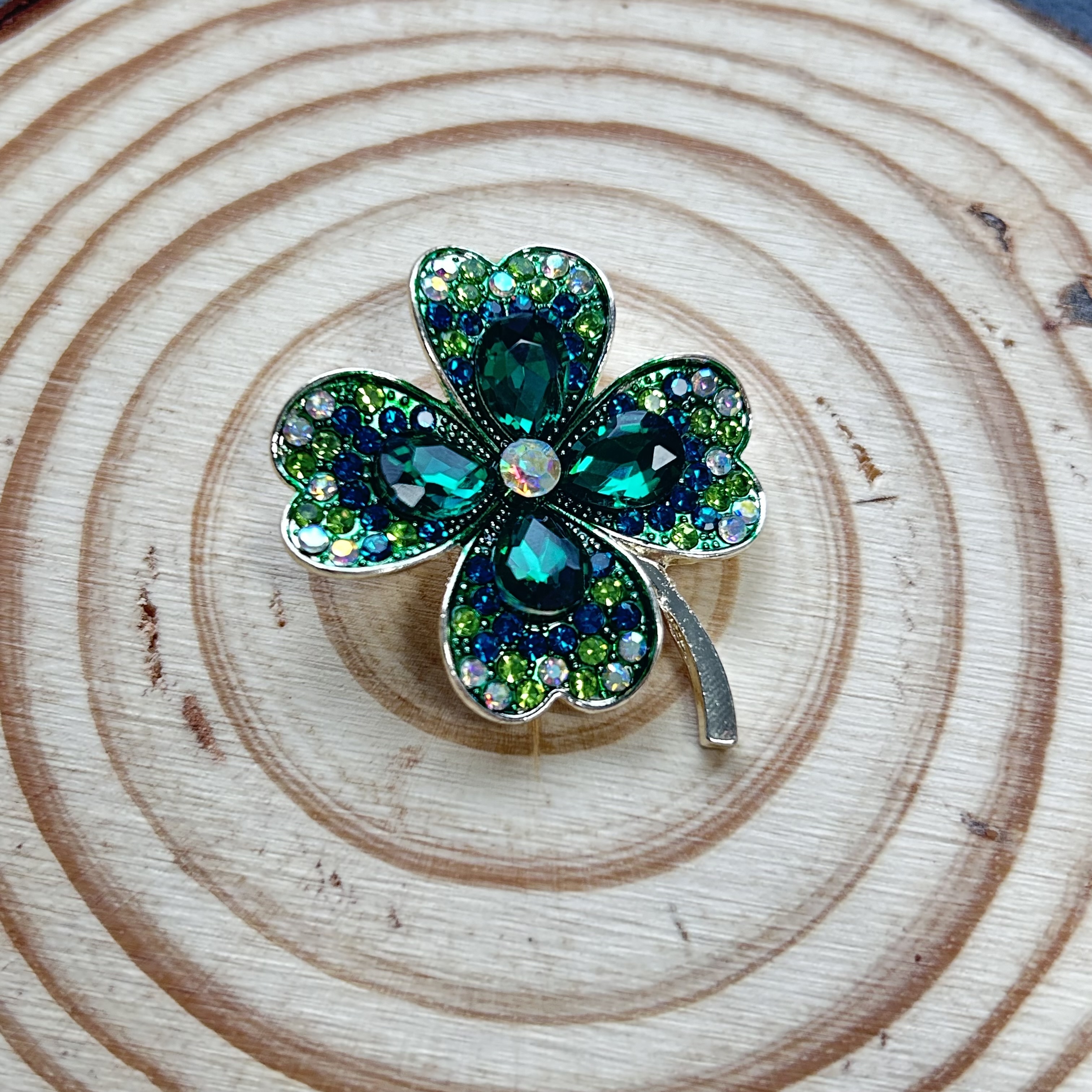 Trendy Rhinestone Exquisite Small Four-leaf Clover Chinese Style Brooches for Women Luxury Designer Jewelry Luxury Temperament Niche High-end Brooch A