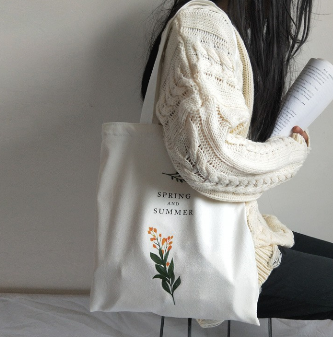 Customized Canvas Bag With Logo, Reusable Carrier Bag, Eco-Friendly Shopping Bag, Casual Durable Bags, Brand Canvas Bags