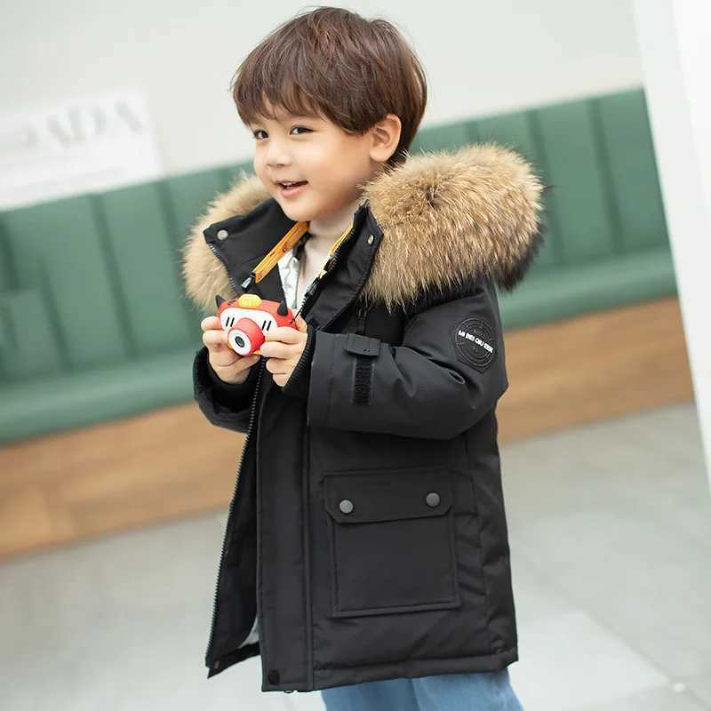 New Children Winter Hooded Thick Warm 80 White duck Down Jacket Coat Boy clothes Kids Parka clothing Outerwear snowsuit 212Yrs X250920