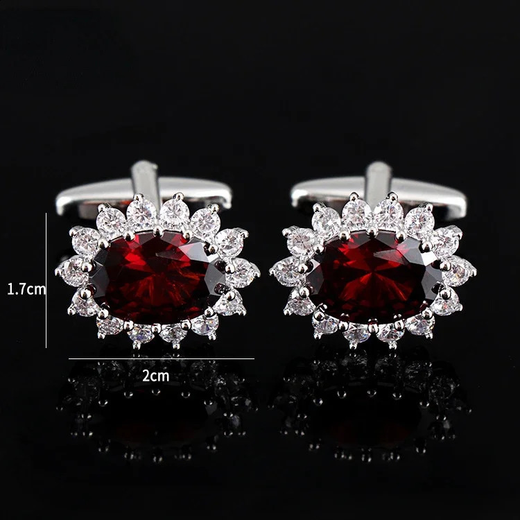 Mens French Shirts Cufflinks Blue Zircon Crystal Cuff Links Highend Business Jewelry Gifts Mens Wedding Accessories 250919 L251024