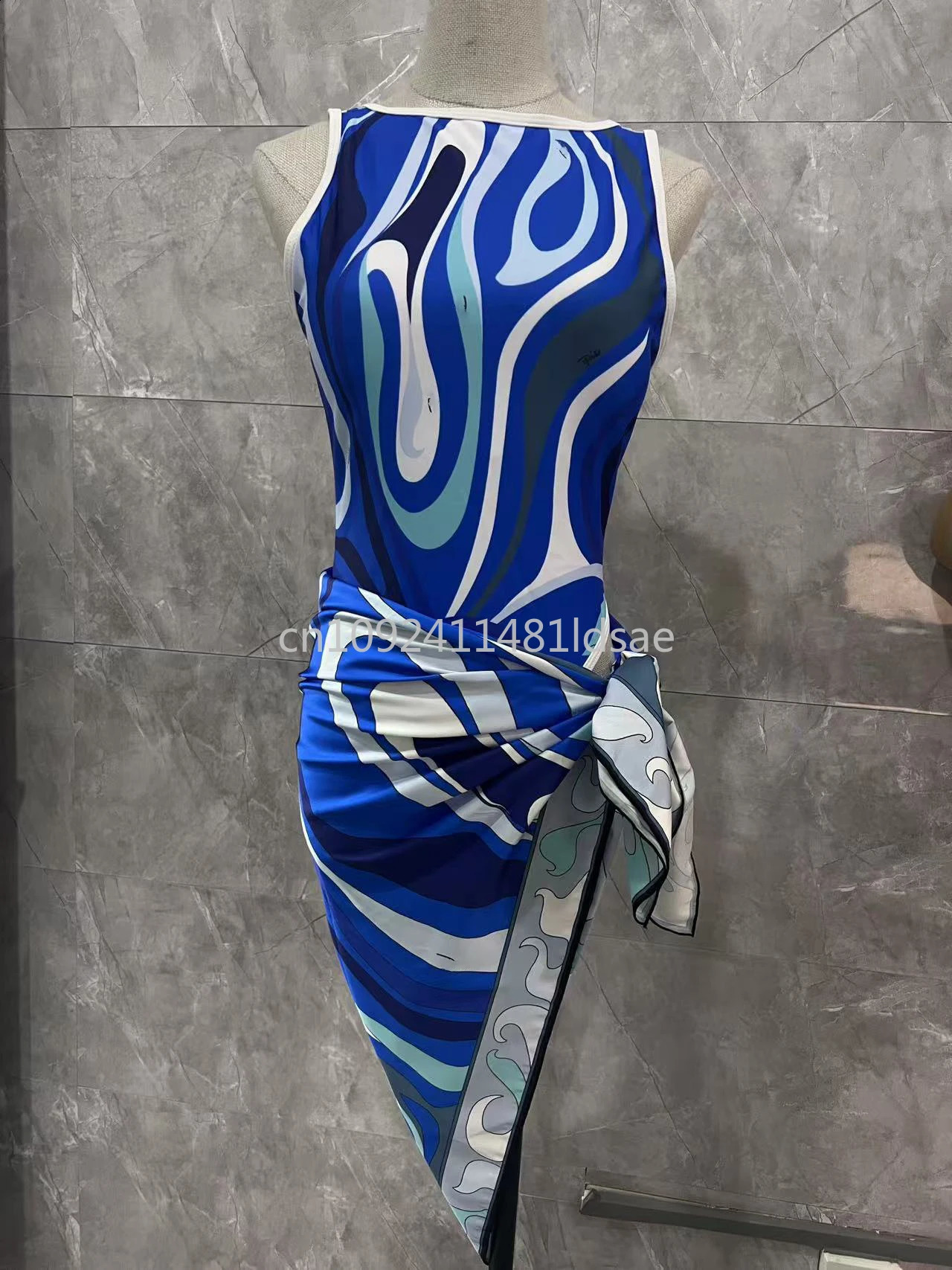 Womens Pink Scarf Swimsuits Italian Sexy Beach Bikini Set 250920