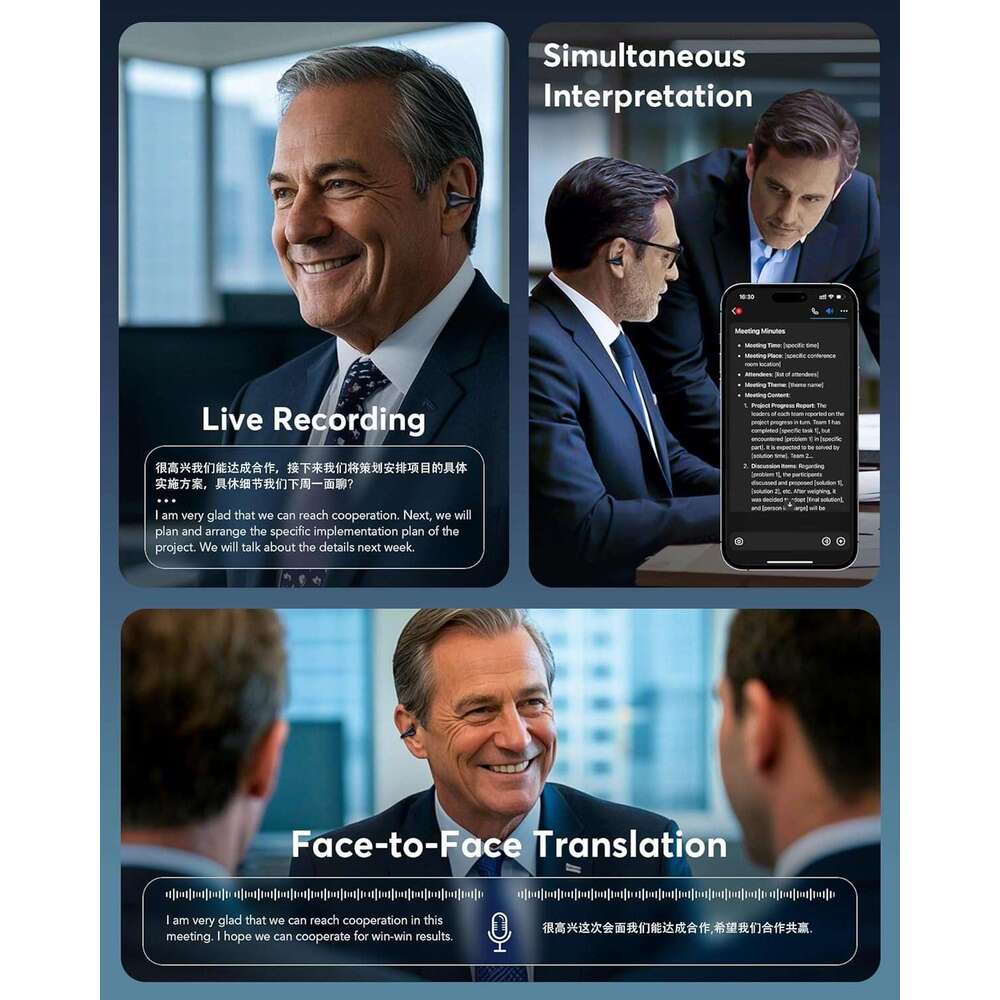 Boytond AI Translation Earbuds Real Time 144 Languages 60H Playtime Translator Ear Buds Audifonos Traductores Ingls Espaol Wireless Earphones Bluetoot