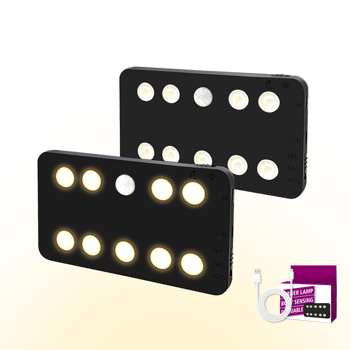 Smart Home Lighting Solution Wireless Hanging Lights, Dual-Magnet Design, Touchless Operation Suitable for Bedrooms/Hallways-HCP260