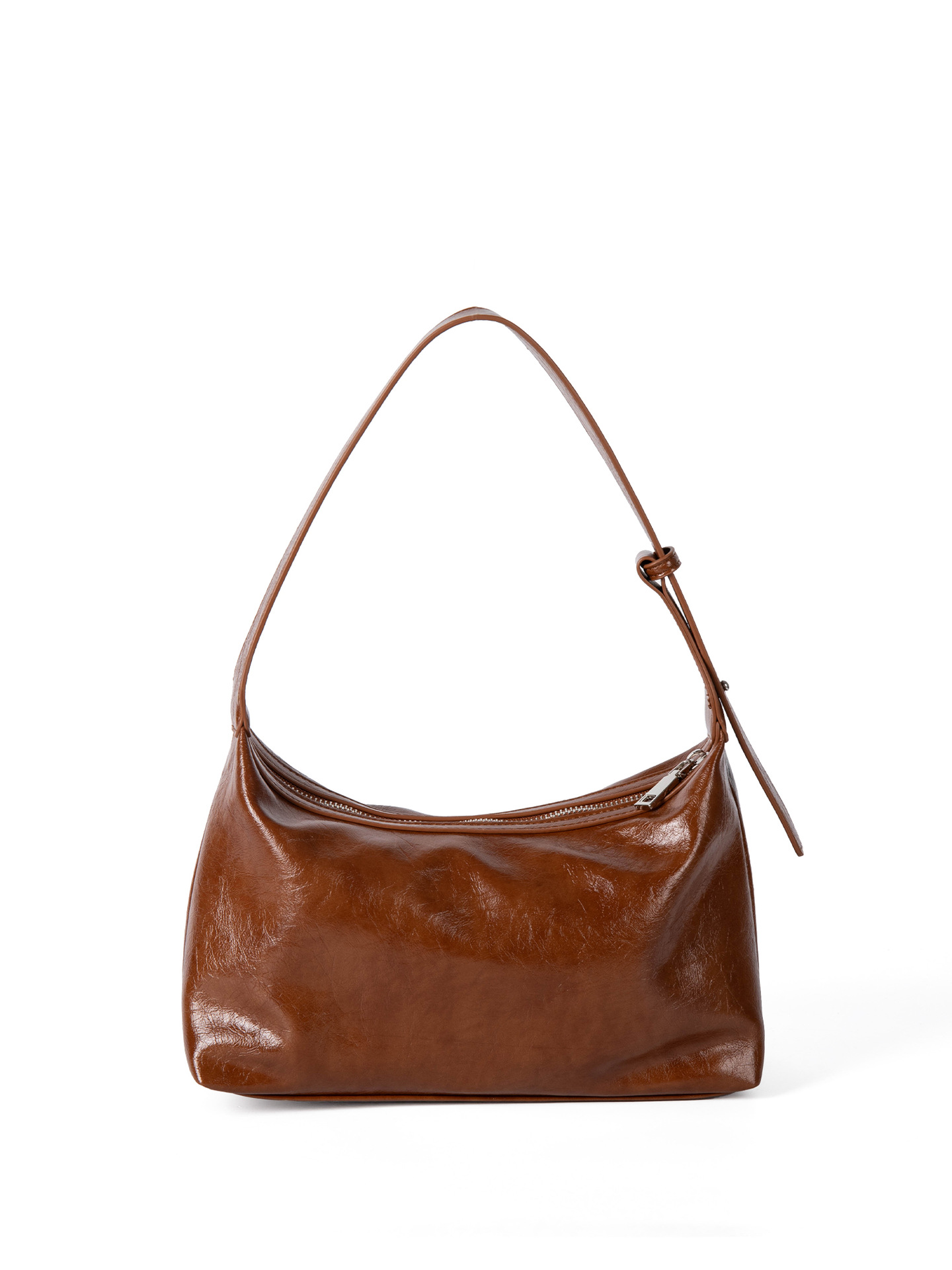 2025 Niche Design Retro Trend Underarm For Women New Korean Style Versatile Oiled Wax Leather High-End Sense Handbag And Shoulder Bag