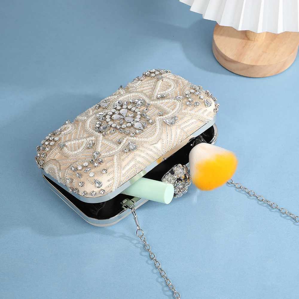Luxury Designer Diamond Evening Crystal Bag Rhinestone Ladies Clutch Chain shoulder bag Women Wedding dress Party For BrideW250920