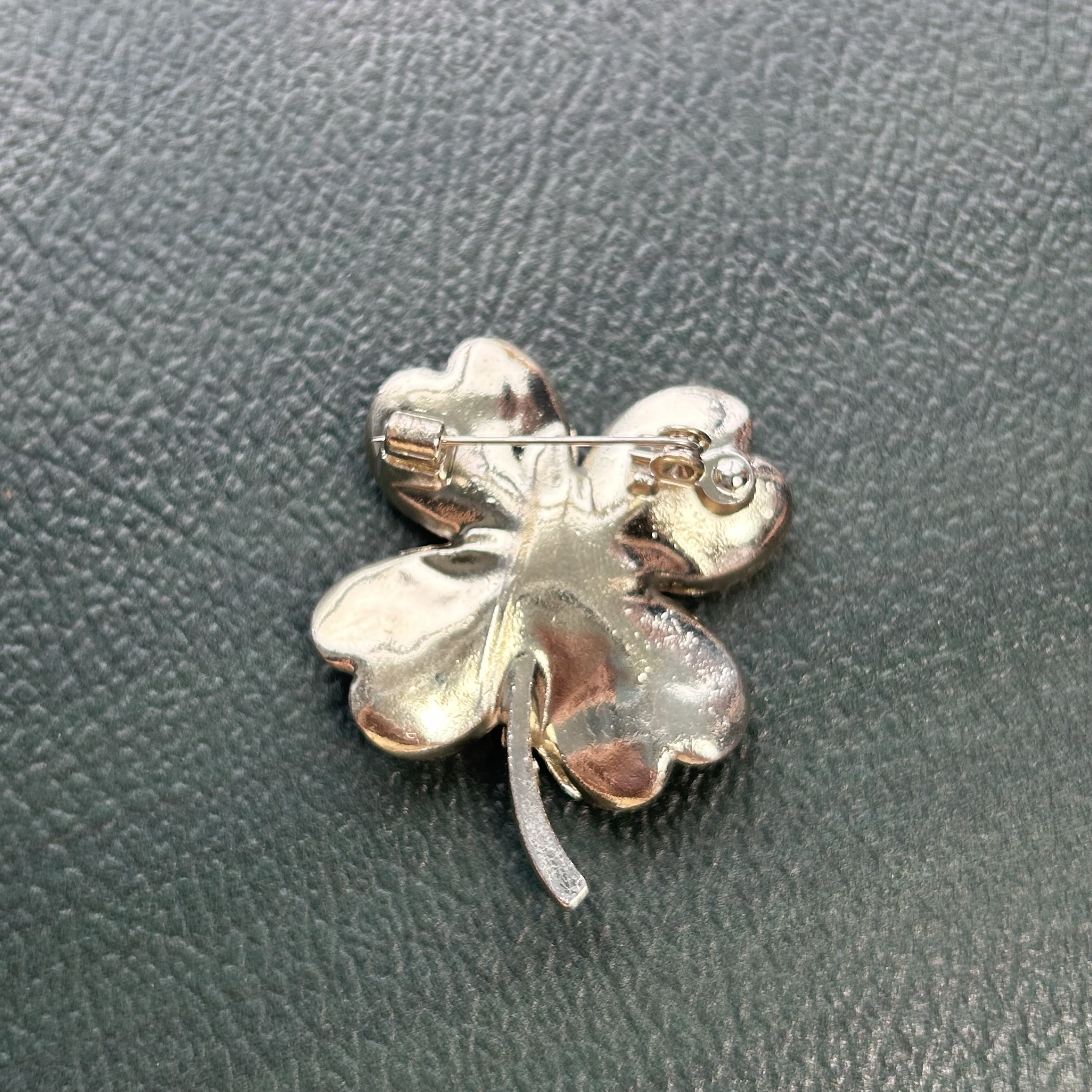 Trendy Rhinestone Exquisite Small Four-leaf Clover Chinese Style Brooches for Women Luxury Designer Jewelry Luxury Temperament Niche High-end Brooch A