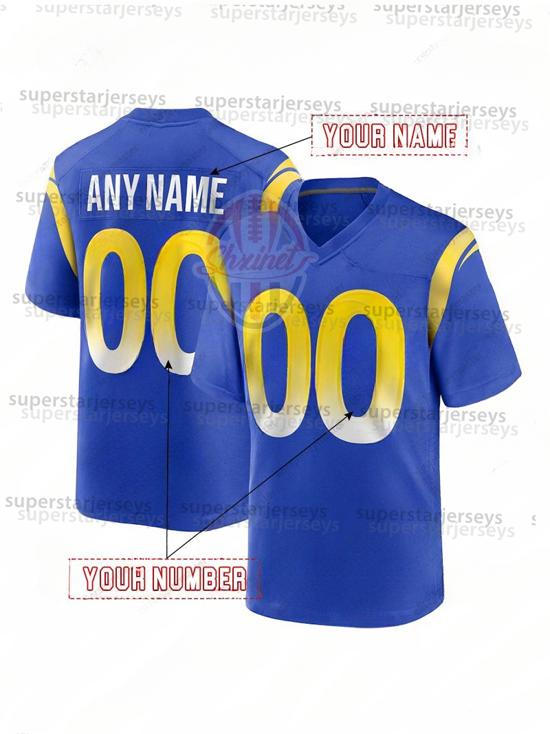 Custom 2025 Rivalries jerseys Matthew Stafford Kyren Williams Aaron Donald Puka Nacua avante Adams Christian Rozeboom Jaylen McCollough Stetson Bennet