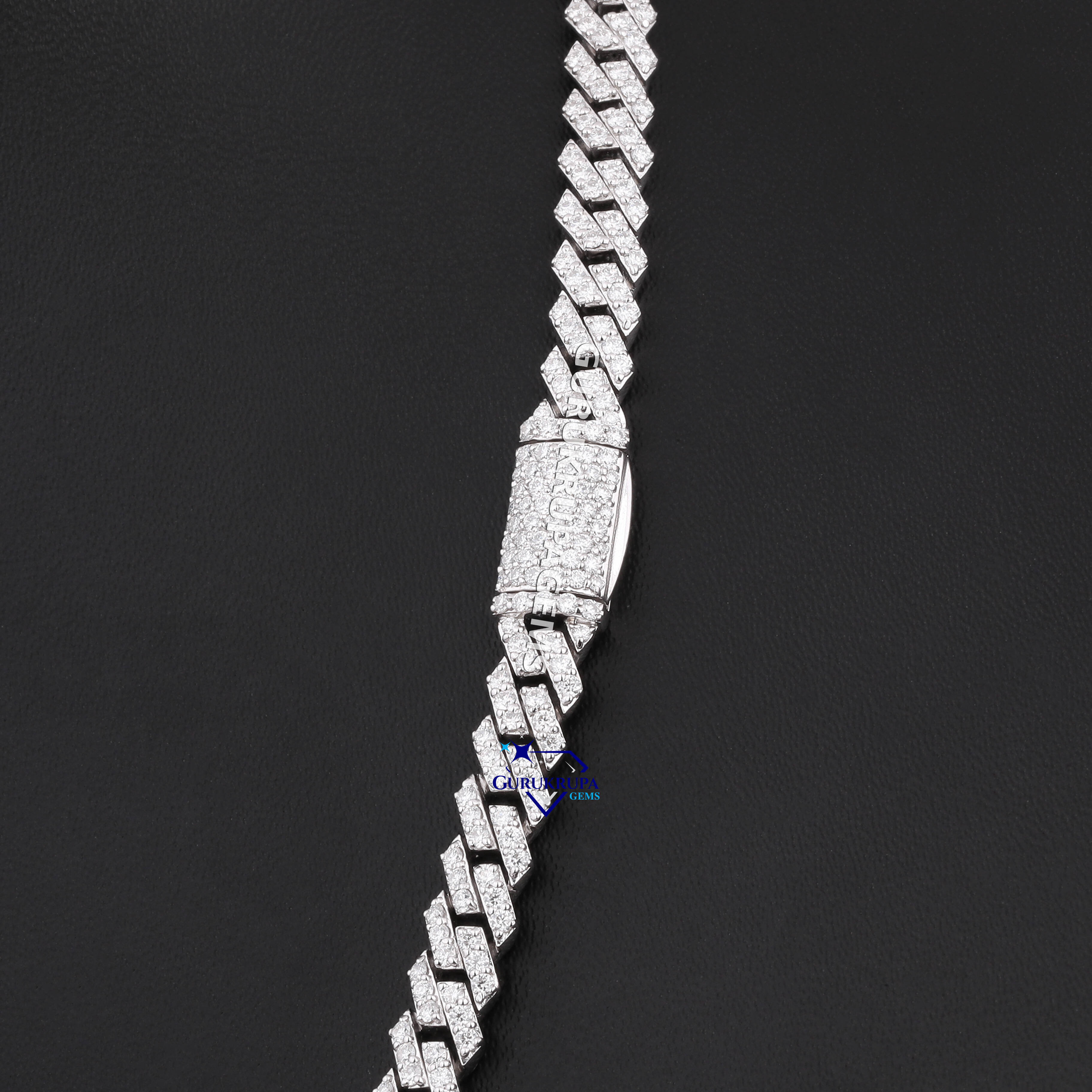 Fashion Jewelry 6mm Wide S925 Sterling Silver VVS Moissanite Diamond Necklace Iced Out Cuban Link Chain for Mens