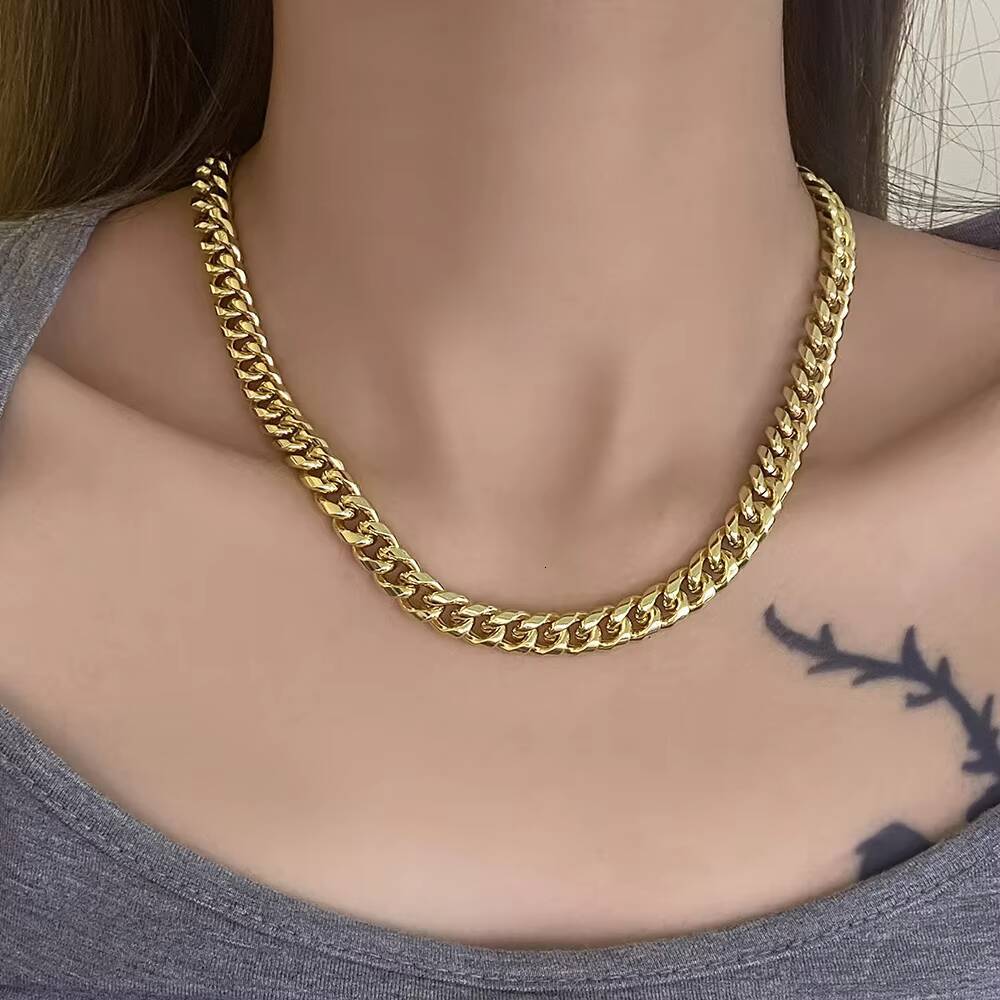 Miami Cuban Chain Necklace Hiphop Jewelry Gemstone Tarnish Free 925 Sterling Silver 6mm Cuban for Men Women Unisex Fine Jewelry