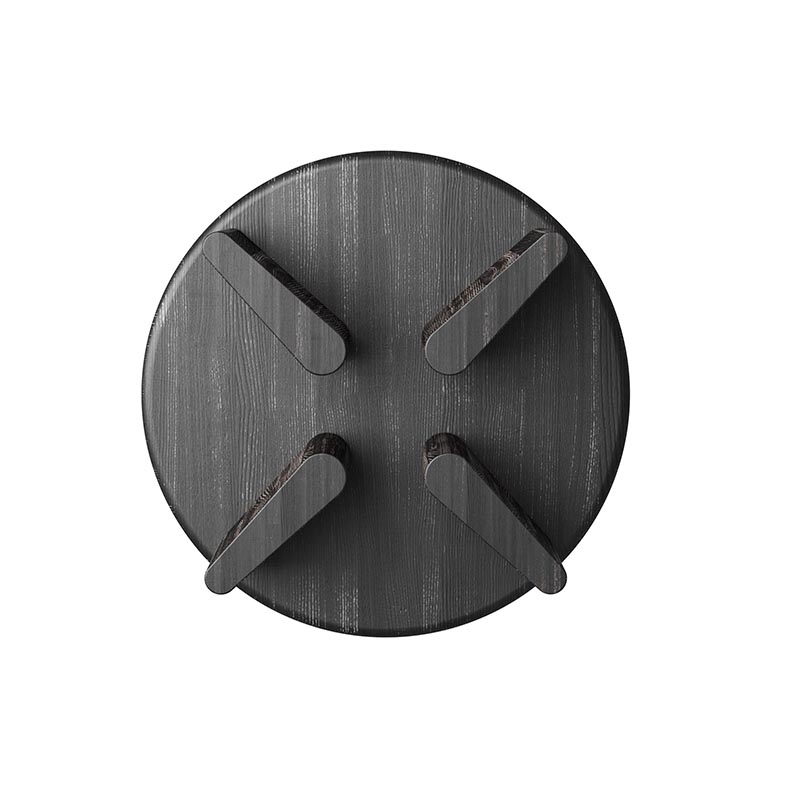 Living Room Furniture Stylish Pair of Grayish - black Molecular - inspired Coffee End Tables, Upgrade Your Living Space