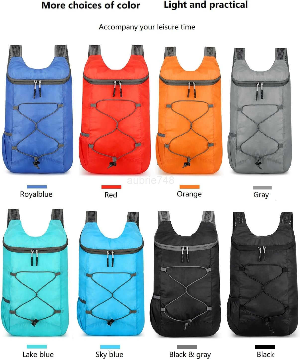 16L Lightweight Foldable HikingBackpack Small PackableDaypack For TravelUltralight WaterResistant Gym Bag Men Women Easy Carryon BlackZ250920