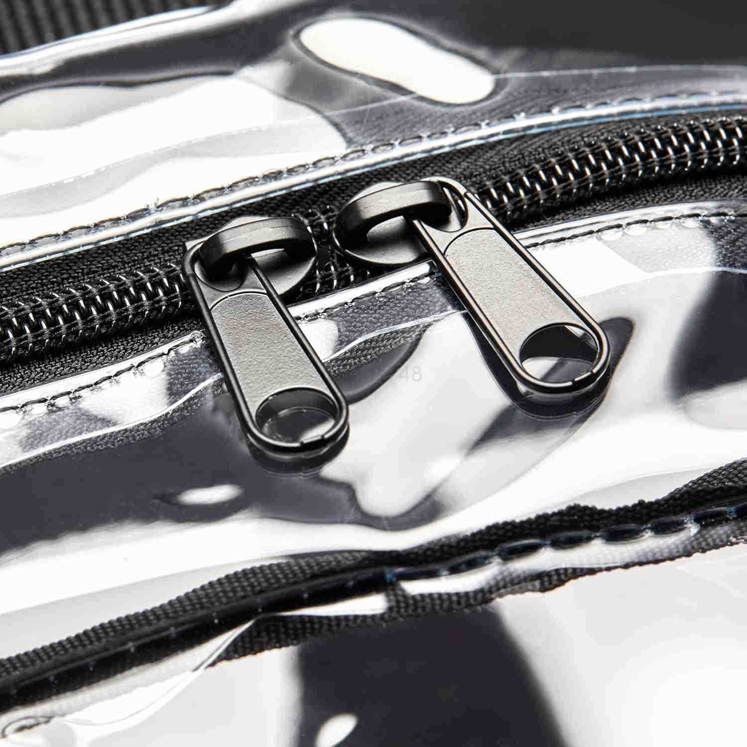 Basics Transparent School Backpack With WaterResistant PVC Plastic Material and Ruggedly Reinforced Shoulder Straps ClearZ250920