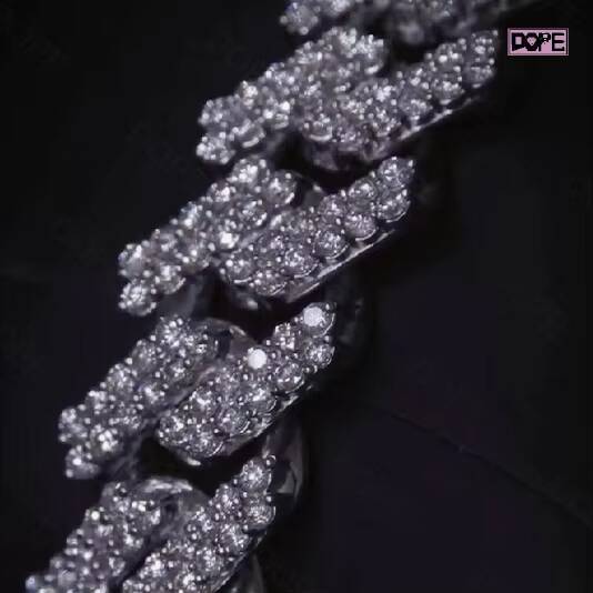 14mm New Arrival Moissanite Bracelet Thick Fully Iced Out Men 925 Sterling Silver Hiphop Moissanite Cuban Bracelet