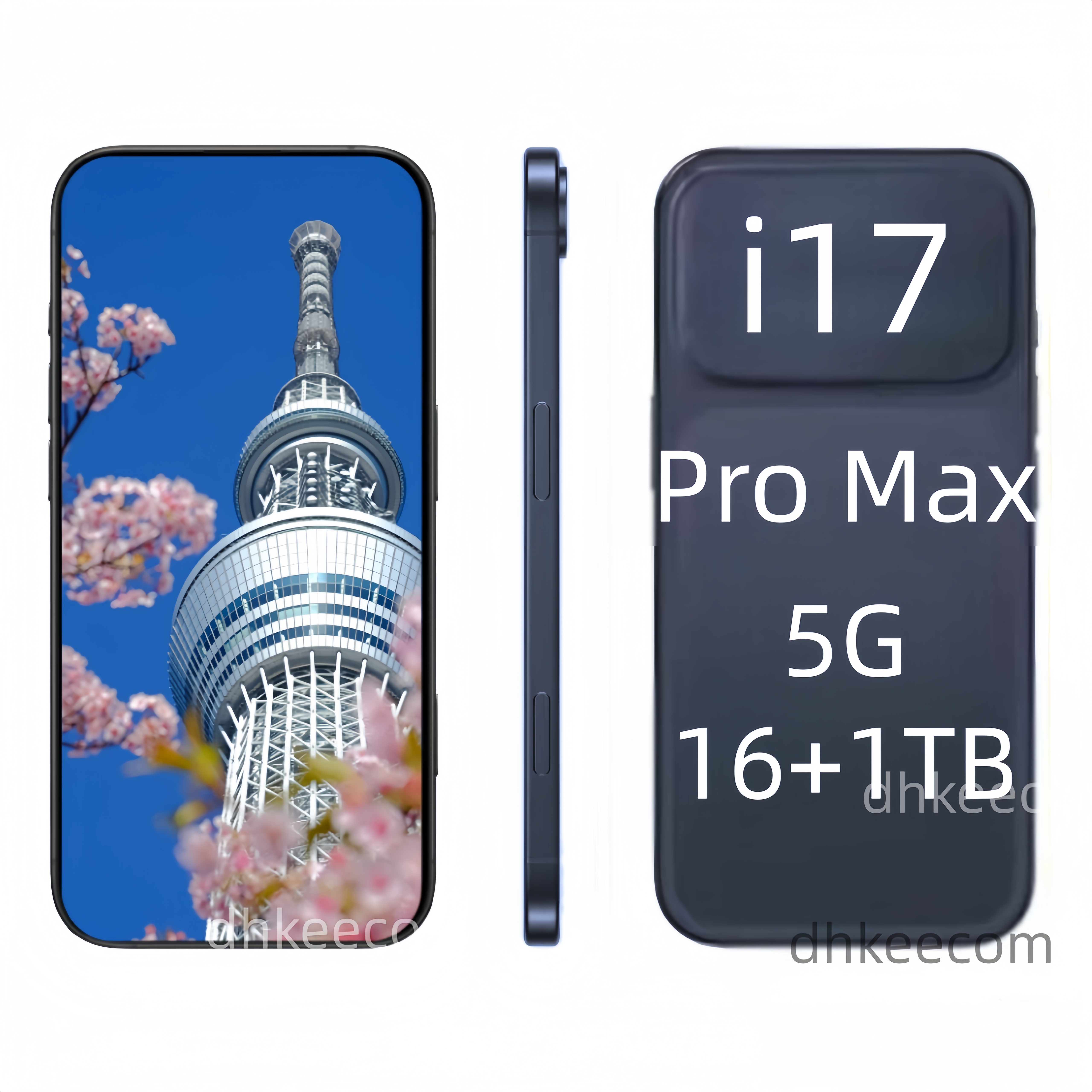 i17pro max cell phone 6.7 inch smartphone 5G Super large memory 512G capacity 3500mAh large battery 2000Wcamera 8core Android phone Green Tag sealed box