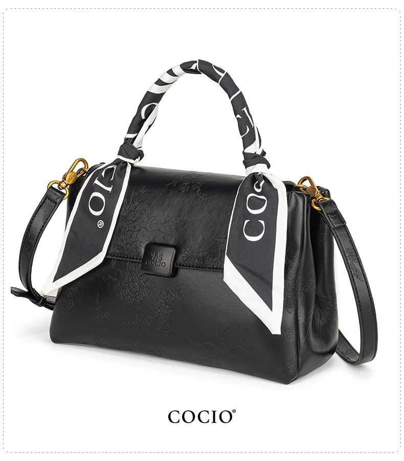 COCIO Free shipping new designer Shoulder totes Bags For woman bag handbag black white women cross body tote Bag