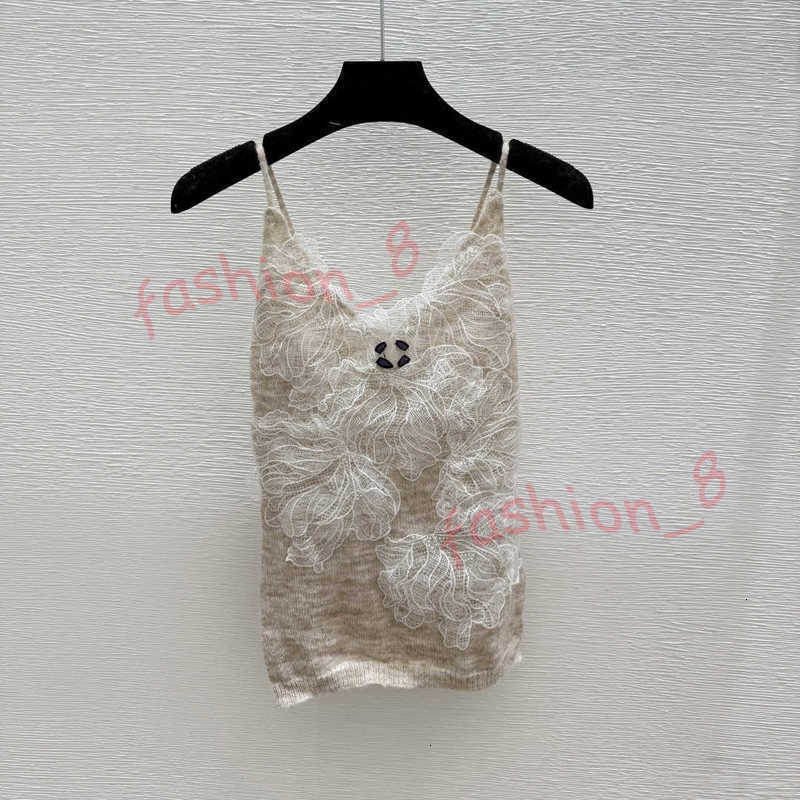 Designer Women's Tanks & Camis 25 New Womens Tank Tops T Shirts French Lace Gentle Knitted Camisole Sexy Off Shoulder Vest for women size SML