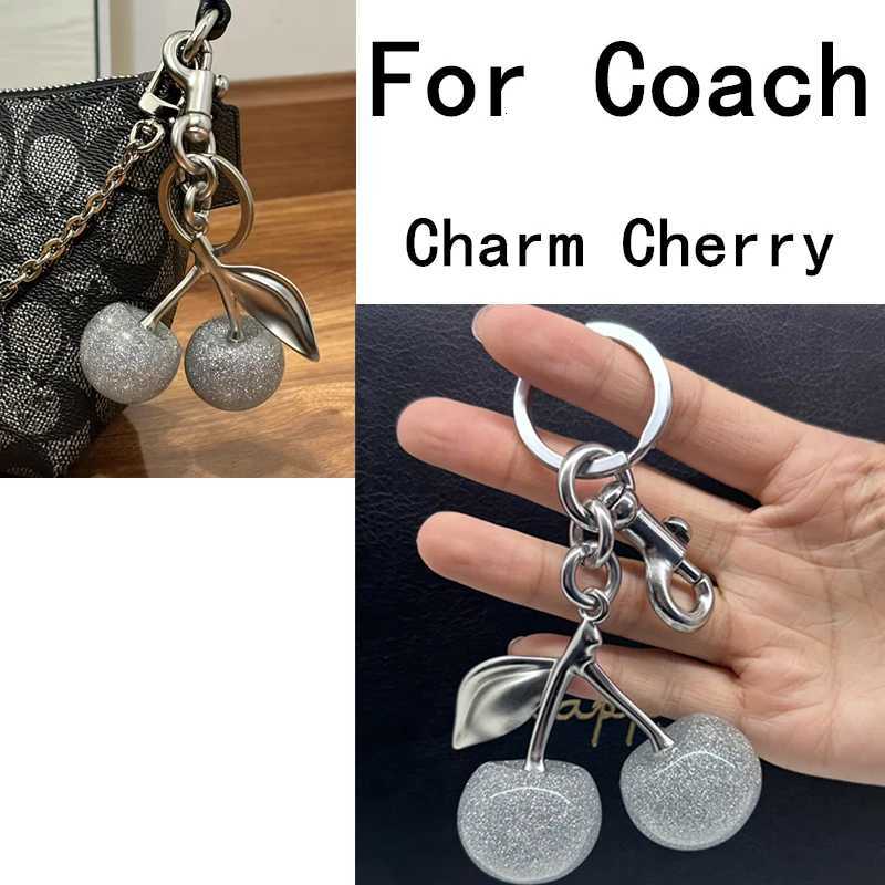 For Handbag Shoulder Bags Shining Silver Crystal Cherry Pendant Womens Purse Keychain Bag Charm Hanging Accessories Z250920