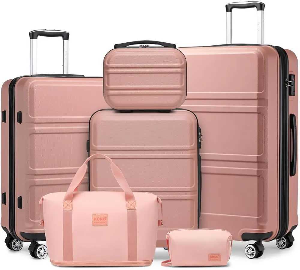 Kono Luxury 6 Pari Della Raccolta Dei Bagagli Valigie Dura Vai Custodia Cosmeti…