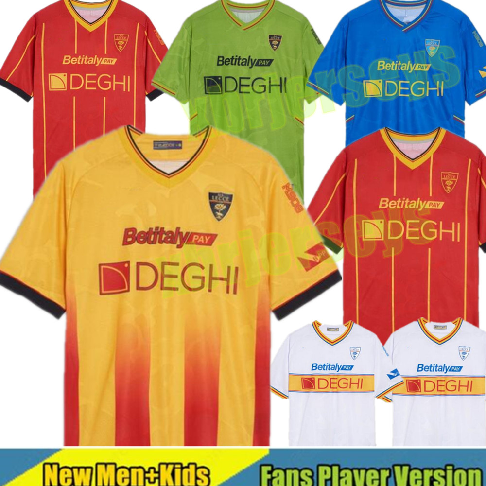 25 26 US Lecce soccer jersey home away third 2025 2026 Strefezza Federico Baschirotto Joan Gonzalez Wladimiro Falcone Marin Pongracic Remi Oudin football shirt kids