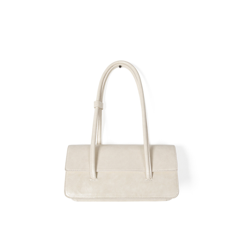 New Style Korean Version Women's With Niche Design Oil-Waxed Leather Single-Shoulder Underarm High-Grade Texture Fashionable Handbag Tote Bag