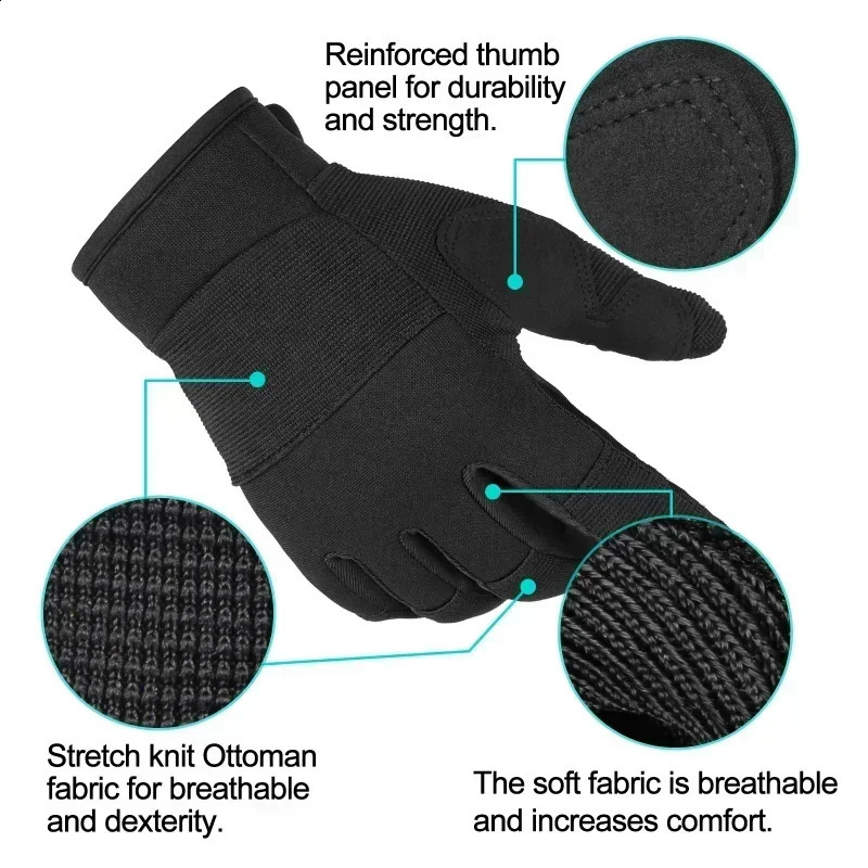 Army Full Finger Gloves Utility Bicycle Military Tactical Gloves Garden Stabresistant Gloves Men Women Microfiber Work Gloves 250919