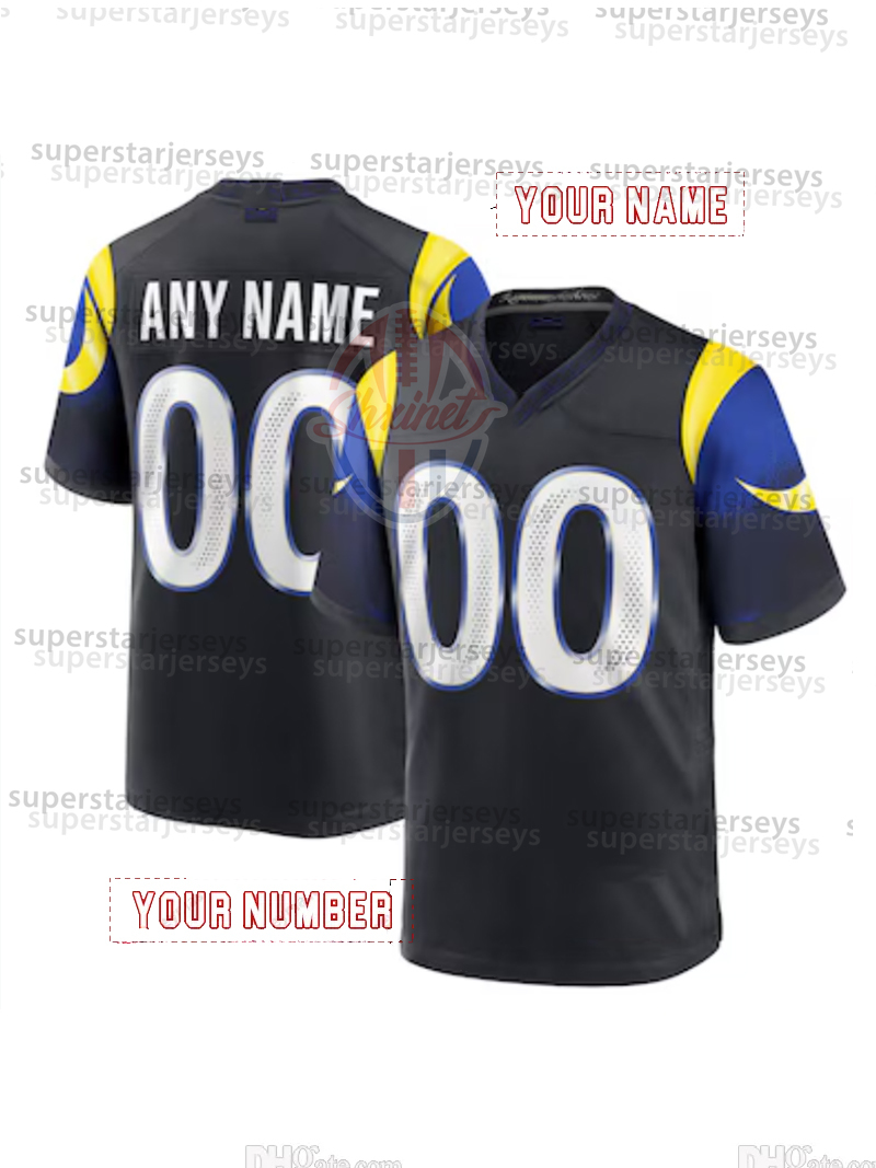 Custom 2025 Rivalries jerseys Matthew Stafford Kyren Williams Aaron Donald Puka Nacua avante Adams Christian Rozeboom Jaylen McCollough Stetson Bennet