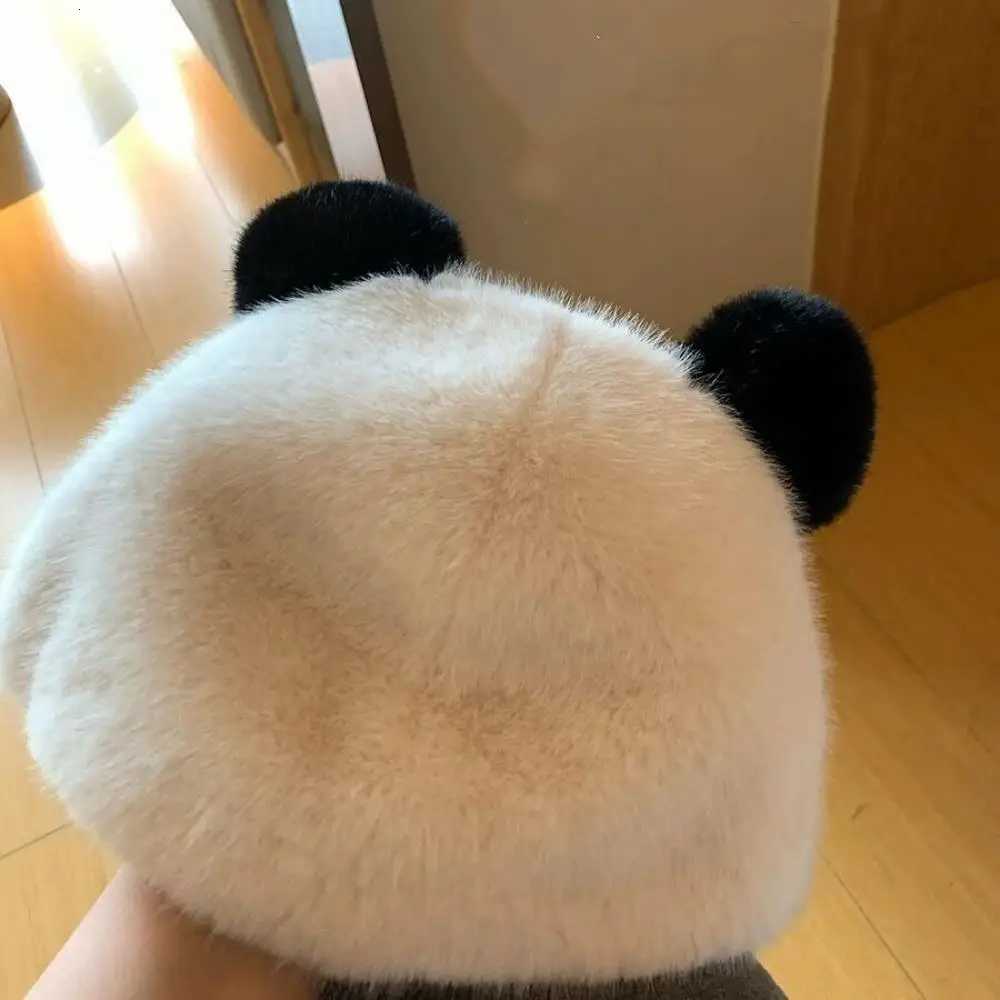 Cute Panda P Hat For Wen Faux Fur Fluffy Hat Warm Thick Beanies C Bear Ear P Hat Winter Cycling Pr C Y250920