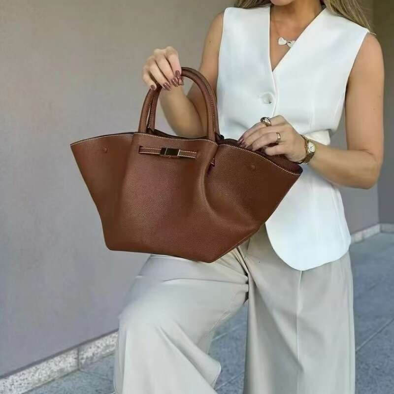 Designer Bags Fashion Tote Bags Handbag British Niche Wing Large Capacity Tote Bag Lychee Pattern Handbag