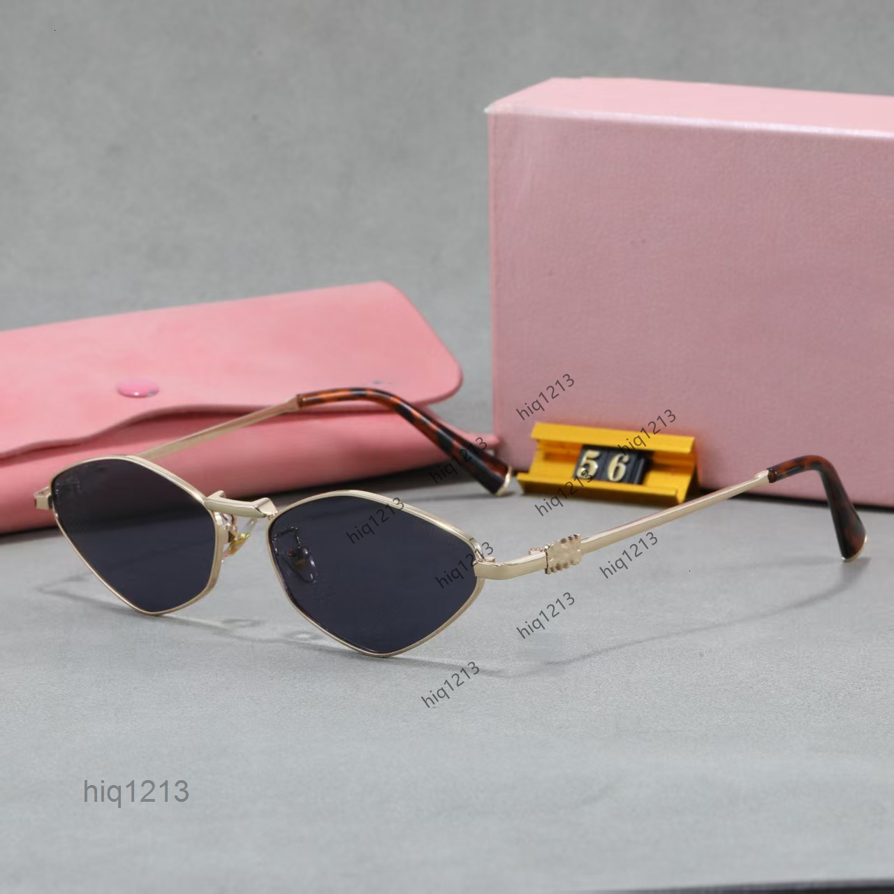 designer luxury mIUly mIUly miumiu muimuu sunglasses miumiue glasses for men women Sunglasses Miu Home Polygonal Style Ins Metal HighEnd Sunglasses for Women DA3T