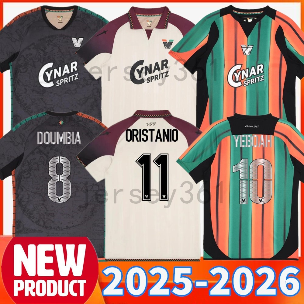 2025 2026 Venezia FC soccer Jerseys ZAMPANO YEBOAH 25 26 Venice Home away DUNCAN BUSIO ORISTANIO Football shirts NICOLUSSI POHJANPALO ELLERTSSON Maglia Gara