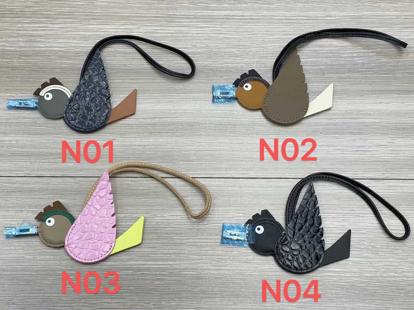 Top Quality Real Calf Leather Qute Birdy Bag Charm Handbag Bird Drop Decoration Hanging Ornament Key Chain 4 Colors Z250920