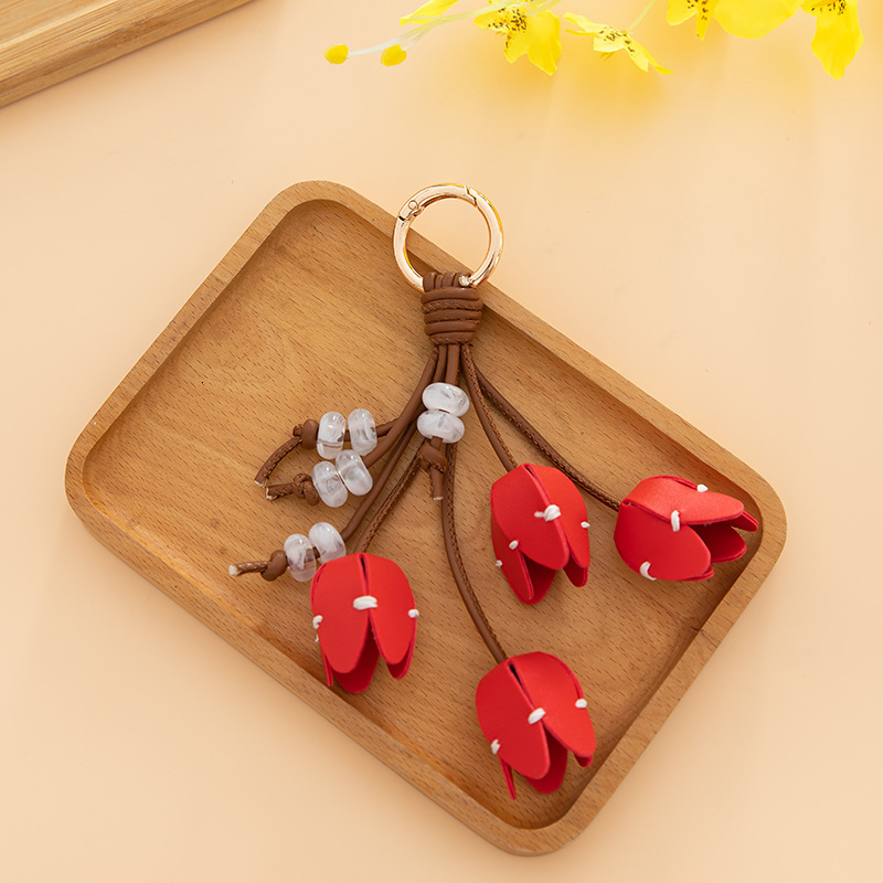 women designer keychain new dIy highvalue tulip bag pendant keychain phone case accessories