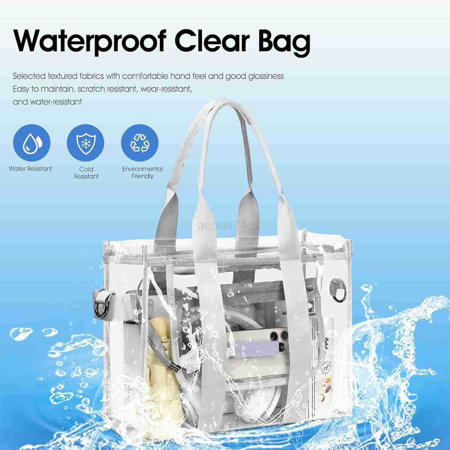 Clear Bags for Women Tote Bag Crossbody Bag Stadium Approved Clear Purse for Sports Events Concert Work BeachZ250920
