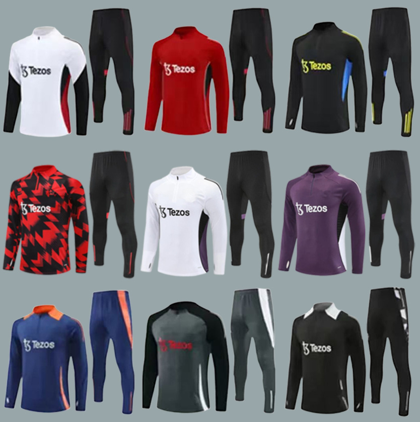 2025 2026 MAINOO Kids Mancheste SESKO unitedS Football Tracksuit sets 24 25 Soccer men Long Training wear kids kit Chandal Tuta Calcio Trainingsanzug MOUNT MARTINEZ