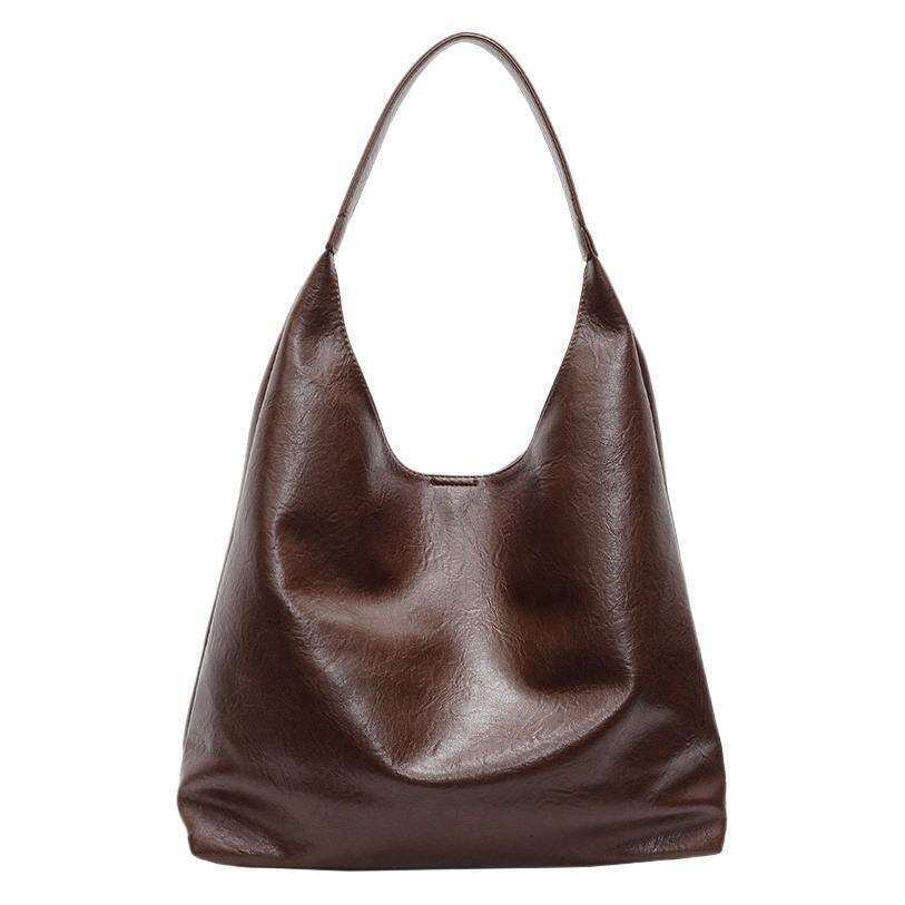 Women's Single Room Bag - Large Bucket Handbag with Adjustable Strap