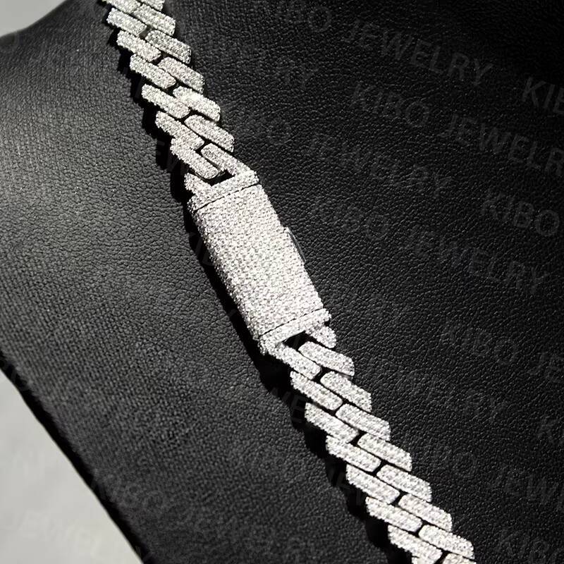 Highend Iced Out Pass Diamond Shiny Tester Hip Hop Necklace 8mm Lab Grown Diamond Chain Lab Grown Diamond Chain