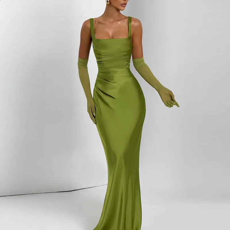 Townlike Slim Bodycon Maxi Long Dress Women Spaghetti Strap Summer Dress Backless Nightclub Sexy Party Dresses 250920