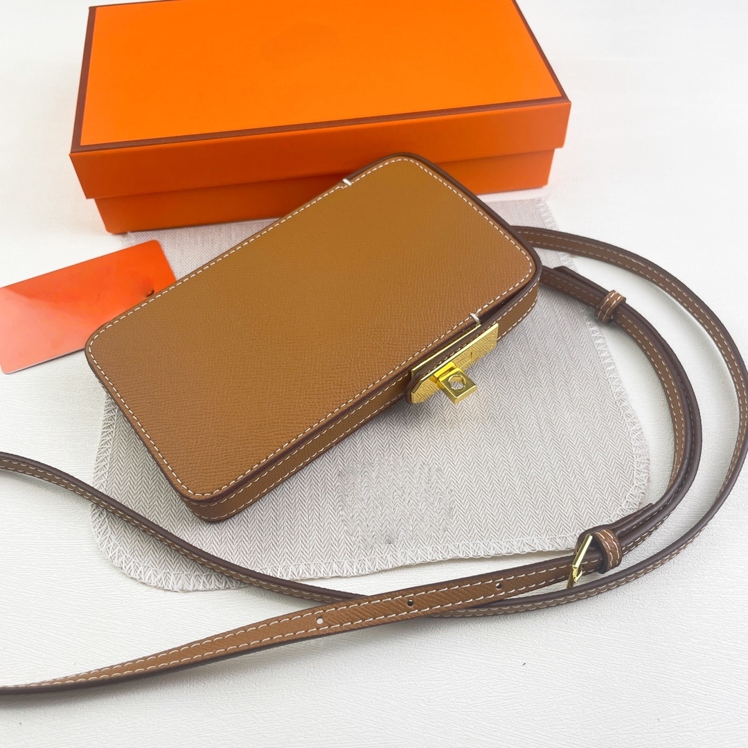 Big brand Espom Hac A Box Phone Bag With Adjustable Strap Phone Case Designer Purse fashion cowhide Genuine leather wallet For lady woman Come With Box New Arrival